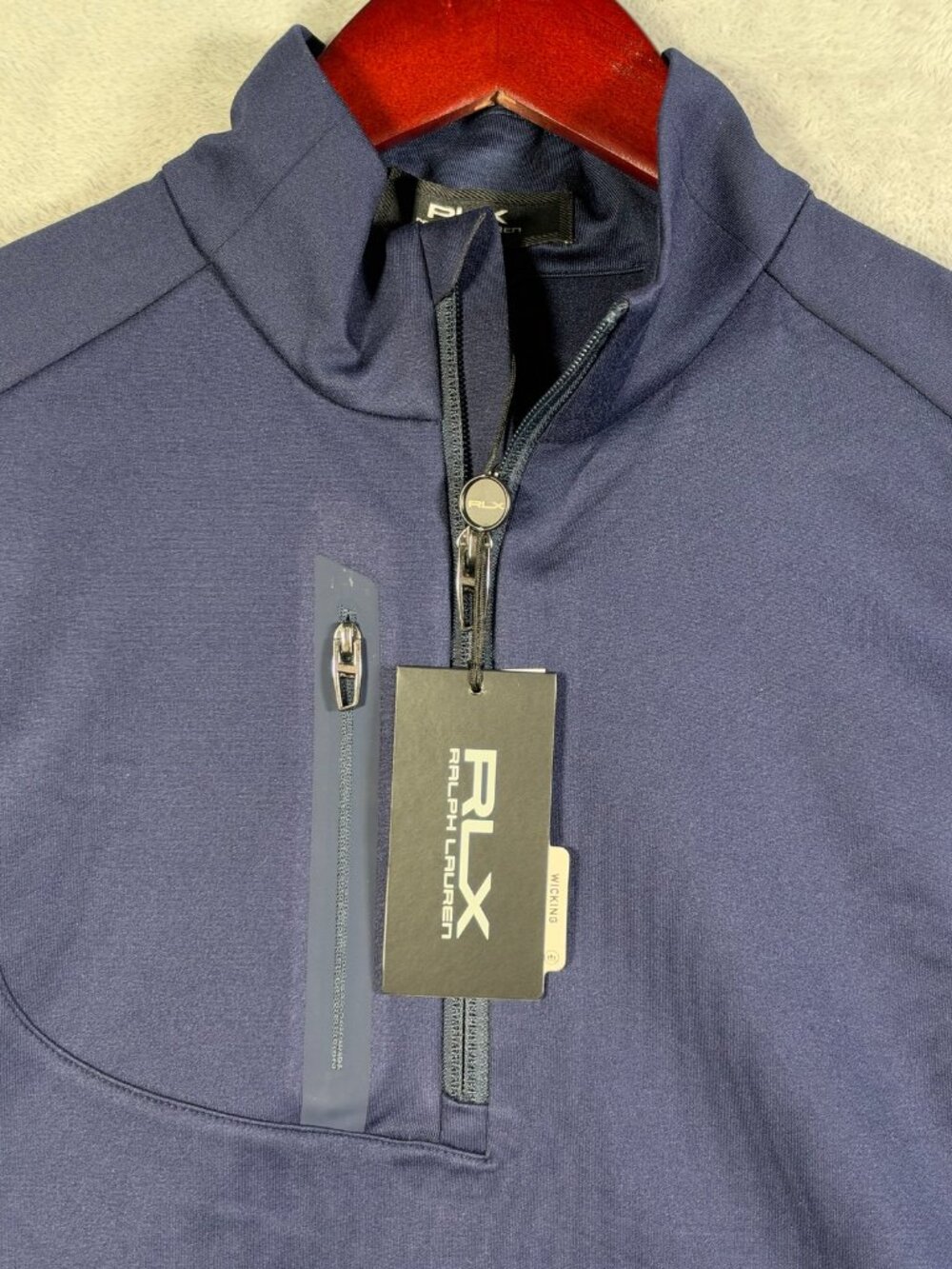 RLX Ralph Lauren Pullover Mens S Blue 1/4 Zip Stretch Jersey Performance Golf